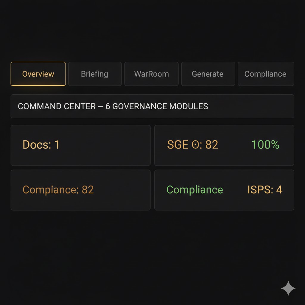WINDI Command Center — 6 Governance Modules